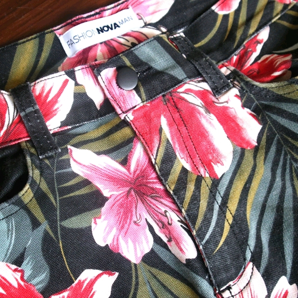 Fashion Nova Tropical Cargo Denim